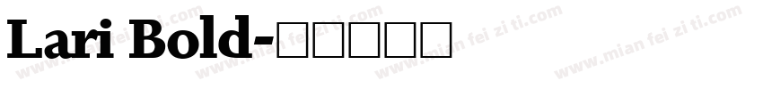 Lari Bold字体转换